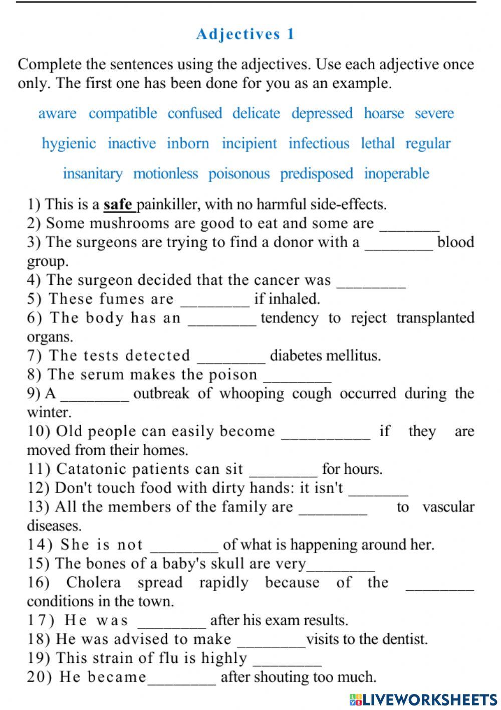 Medical English-adjectives