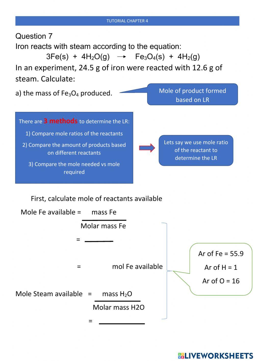 Question 7 Tutorial Chapter 4