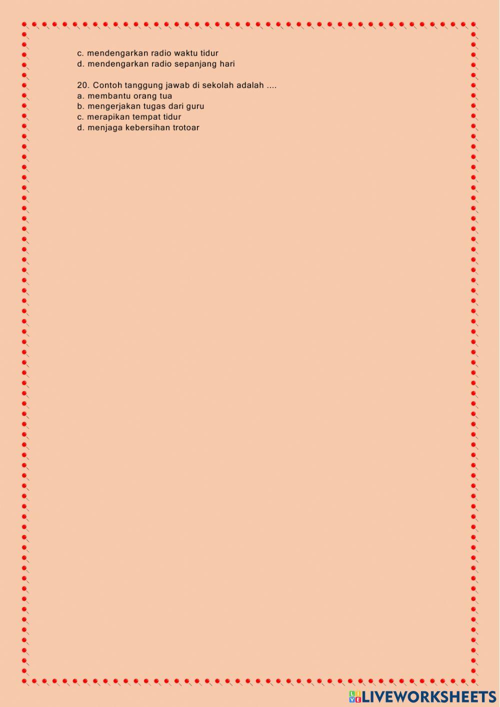 Latihan tema 3 mupel ppkn