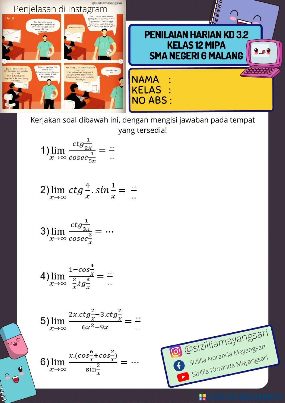 Limit tak hingga trigonometri