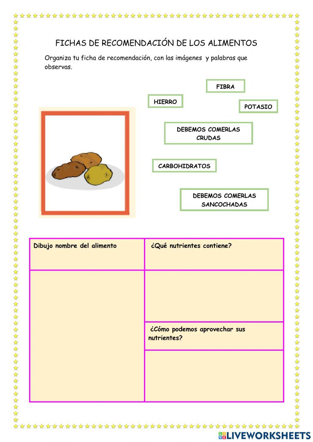 Fichas de recomendación