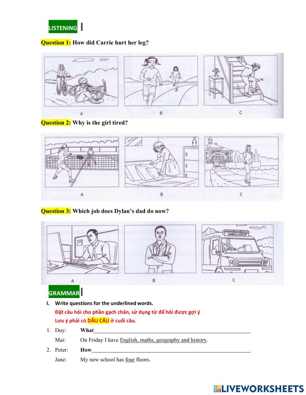 Grade 6-MLH-U1-Make question-listening