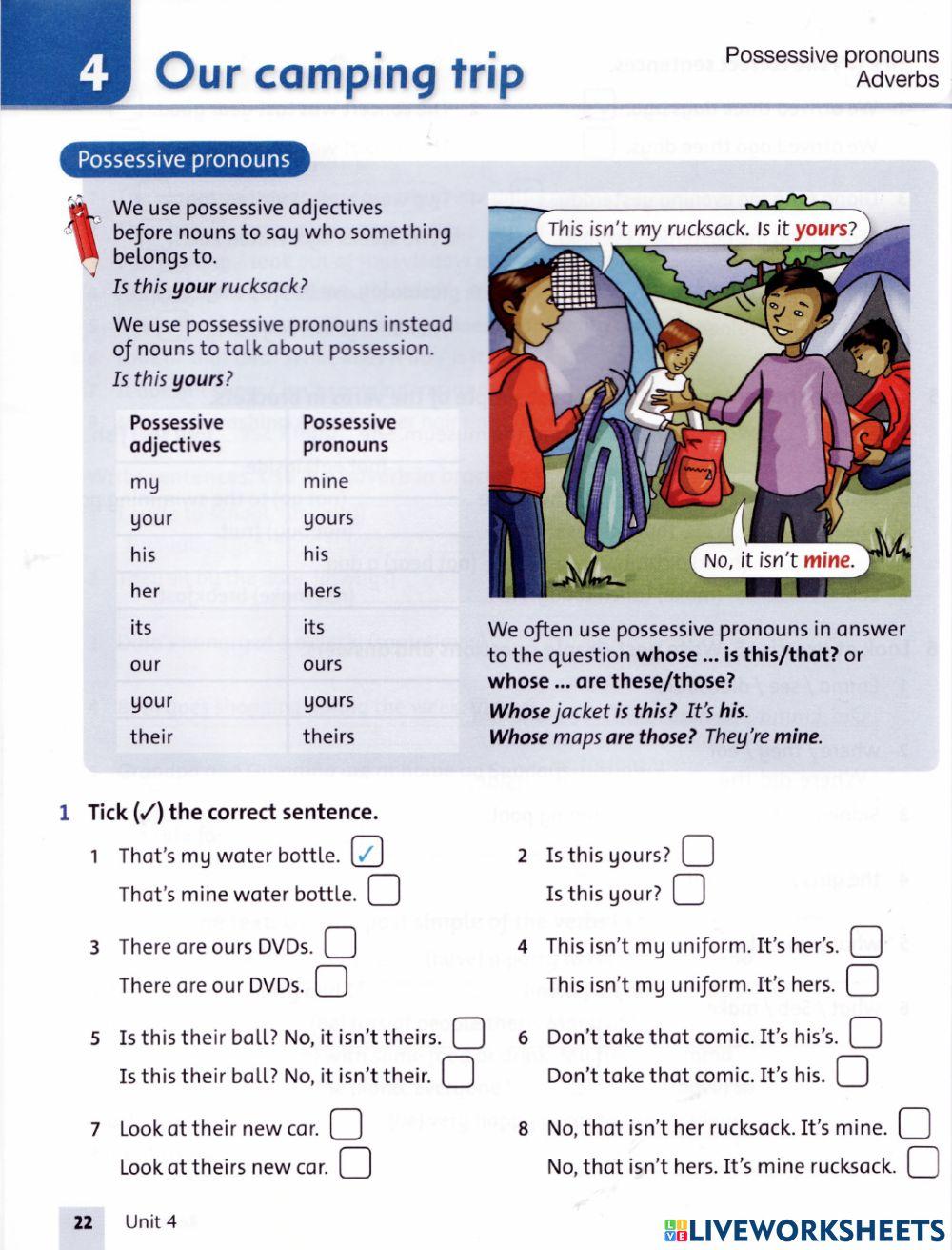 Family and Friends 6 Starter Unit Lesson 3 Possessive pronouns 2