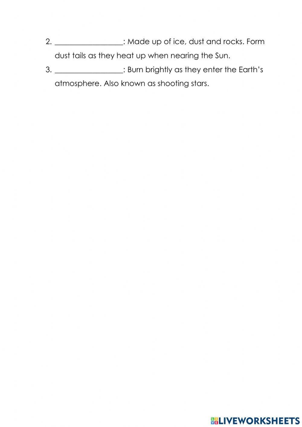 What makes up the solar system?