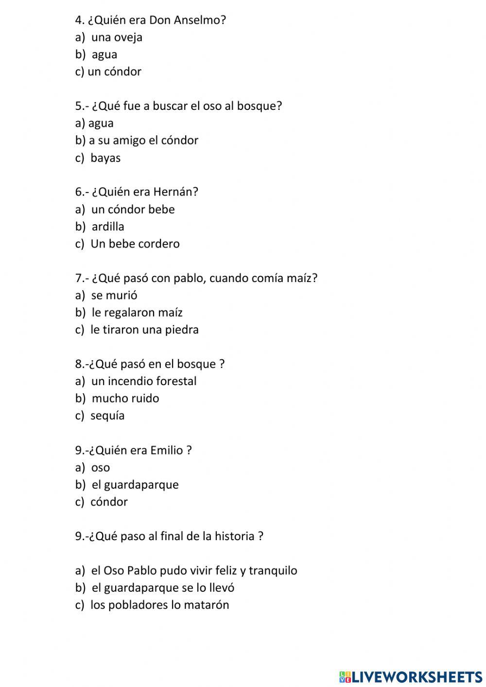 Comprensión lectora-1er grado