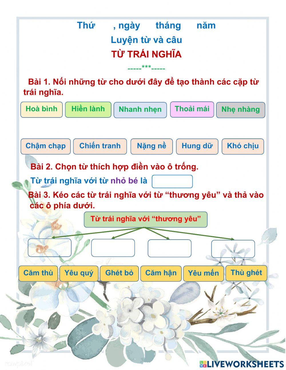 Từ trái nghĩa
