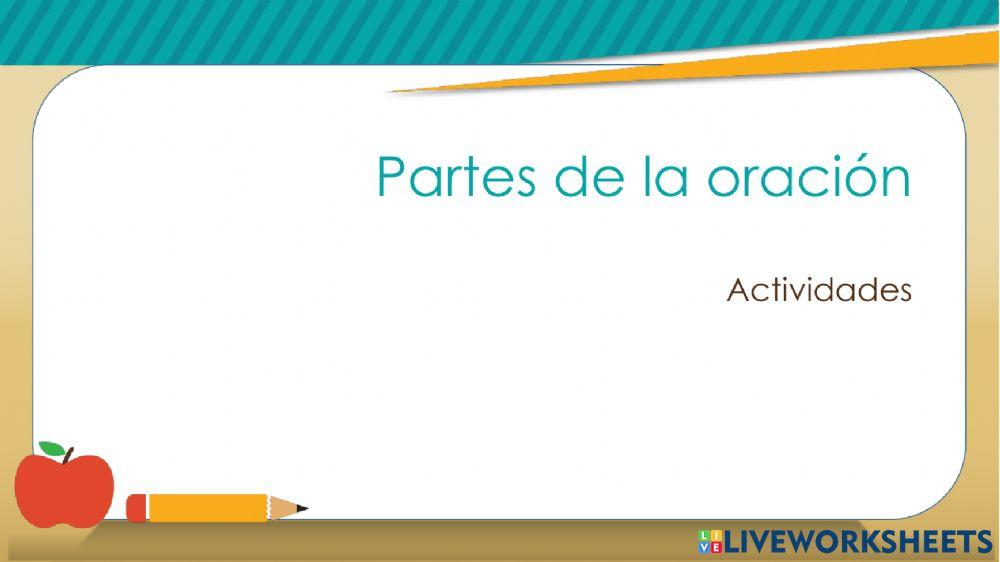 Partes de la oracion