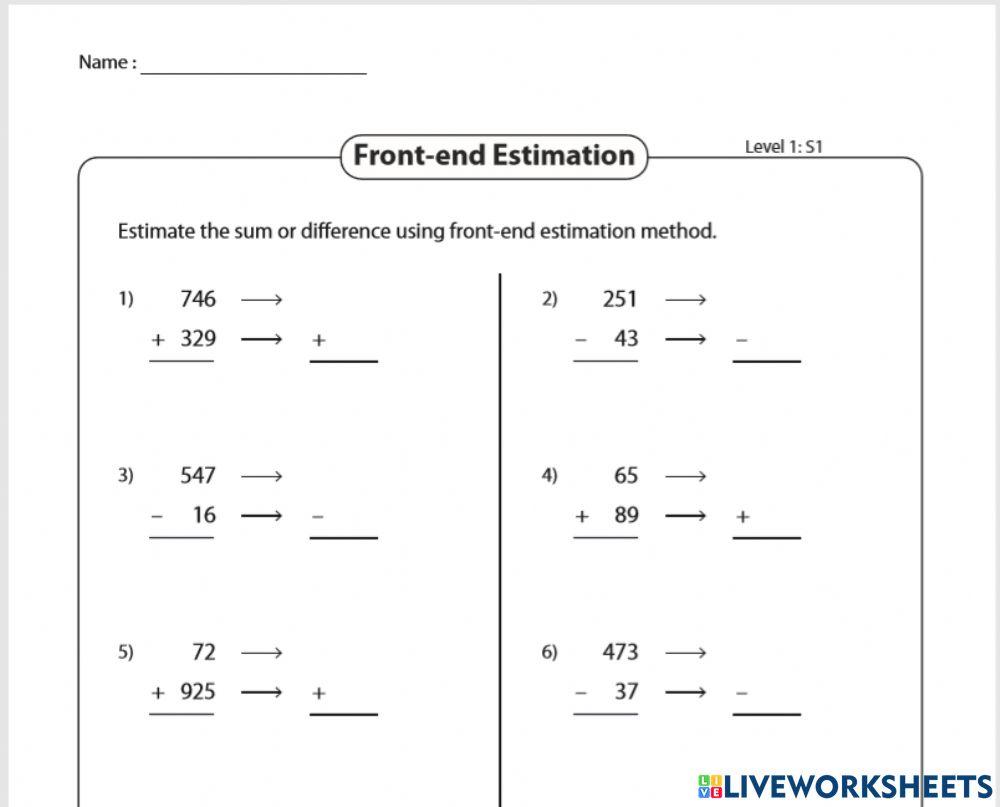 Estimate sum