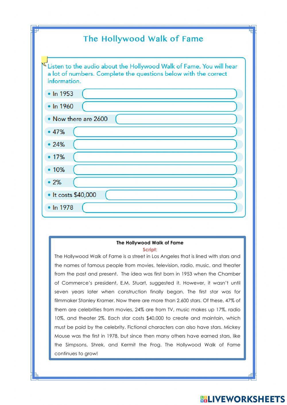 The Hollywood Walk of Fame