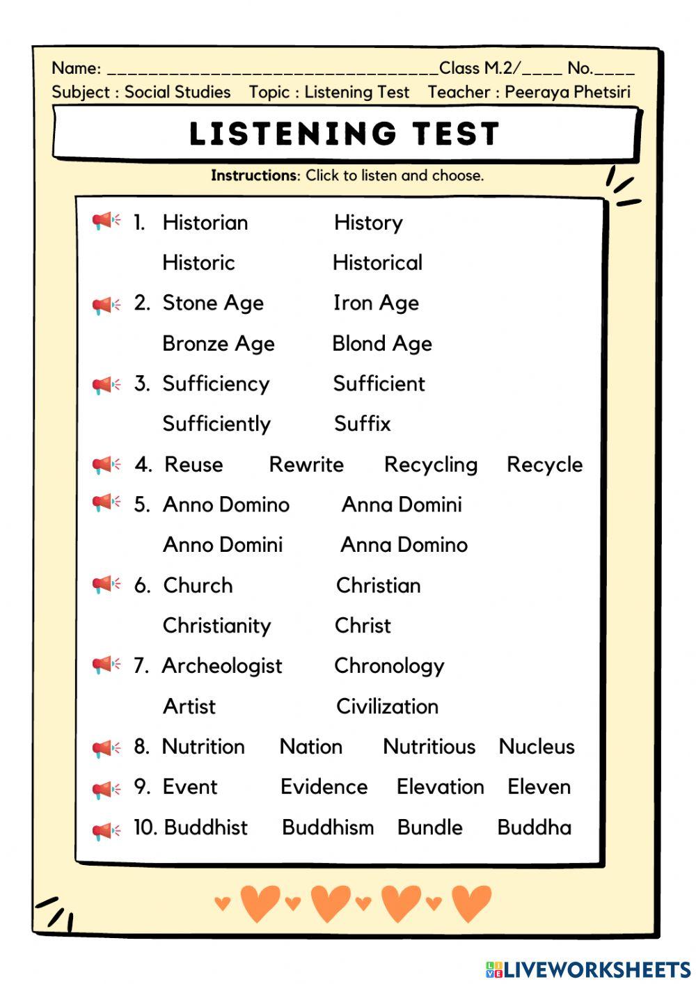 So M.2 : Listening Test Final1