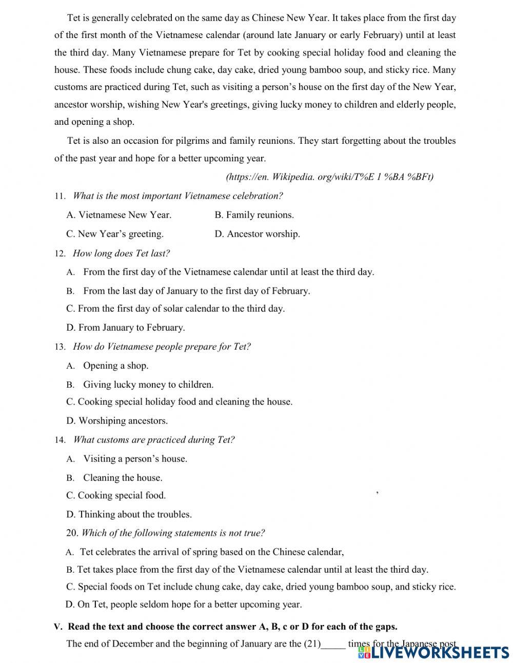 Unit 4 test no 2 grade 8