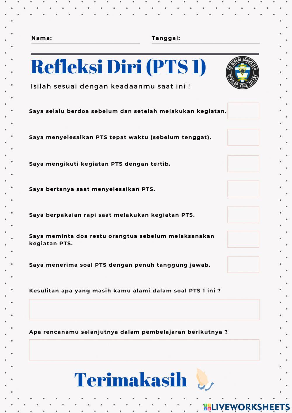 Refleksi PTS 1