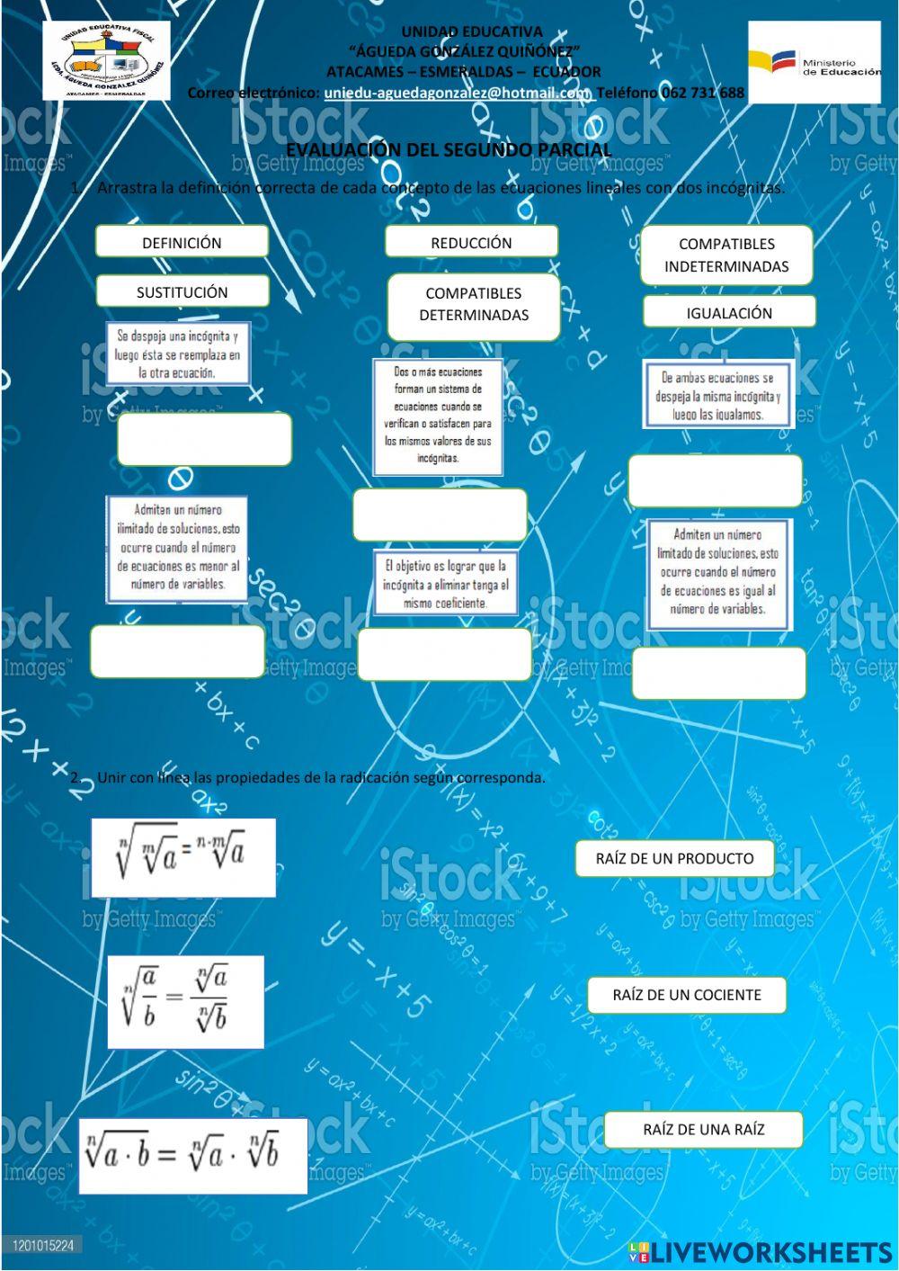 Evaluacion matematicas