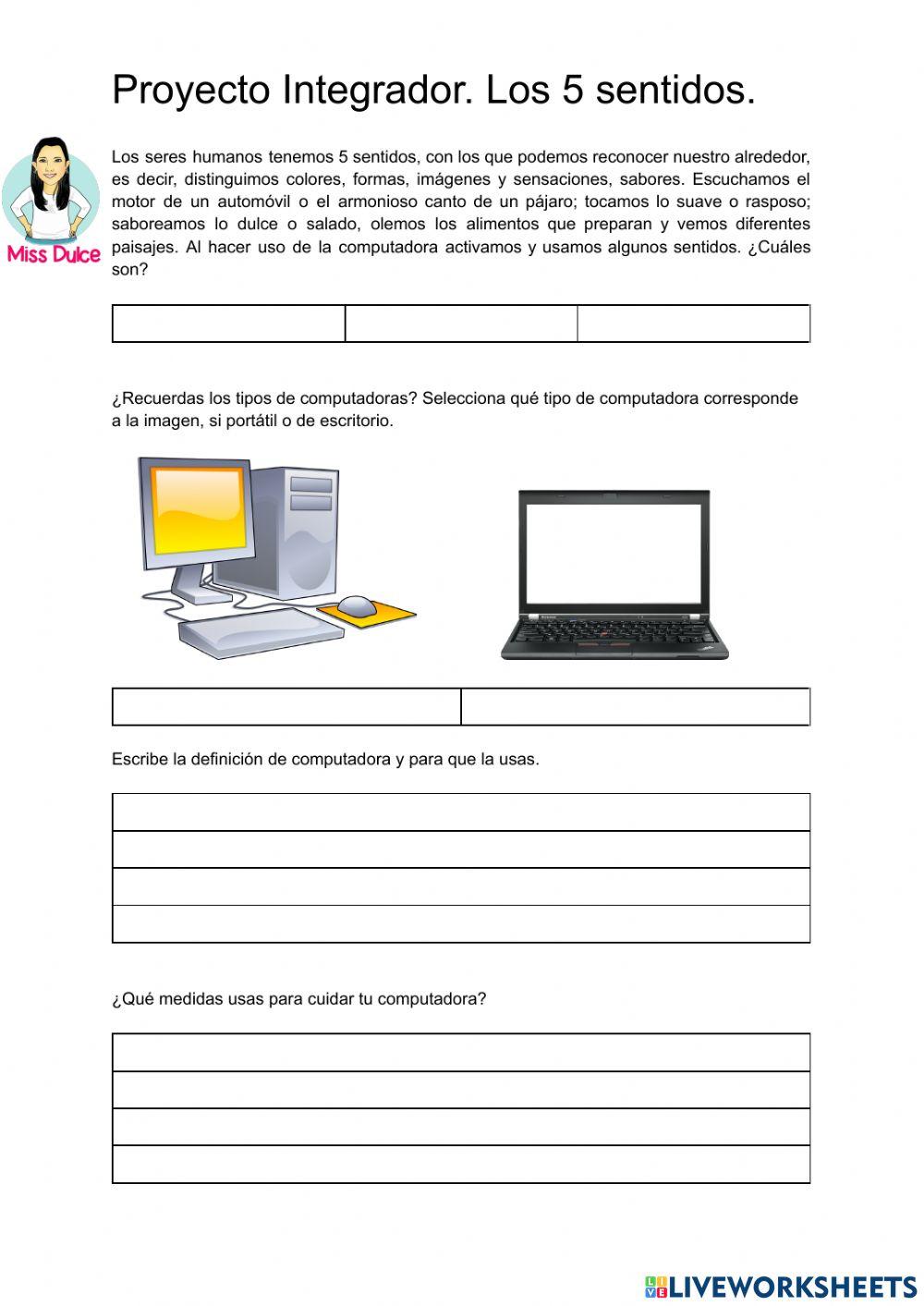 Los cinco sentidos en computación