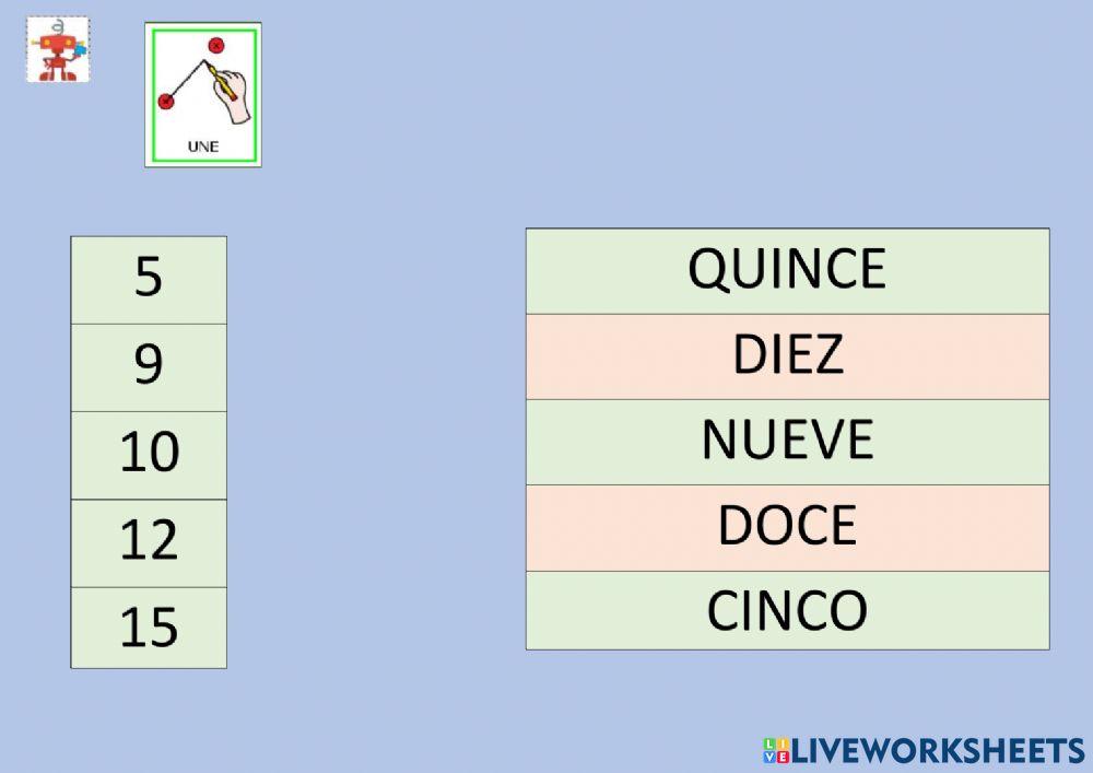 Números del 1 al 15