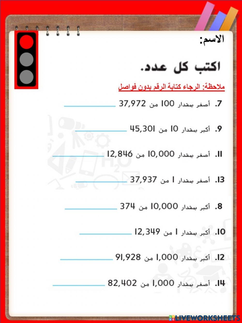 أنماط الجمع وقواعد الطرح