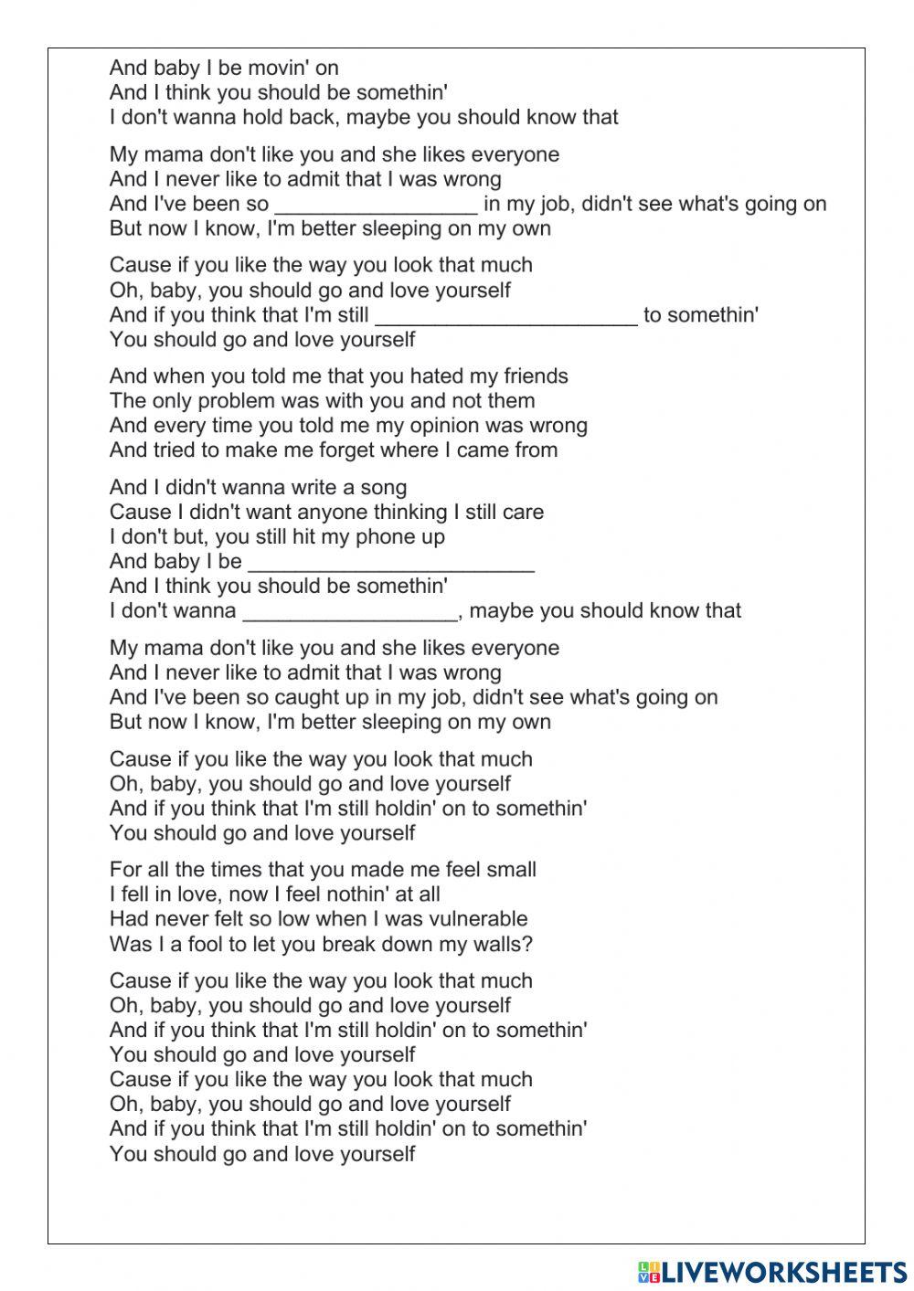 Love yourself  Justin Bieber