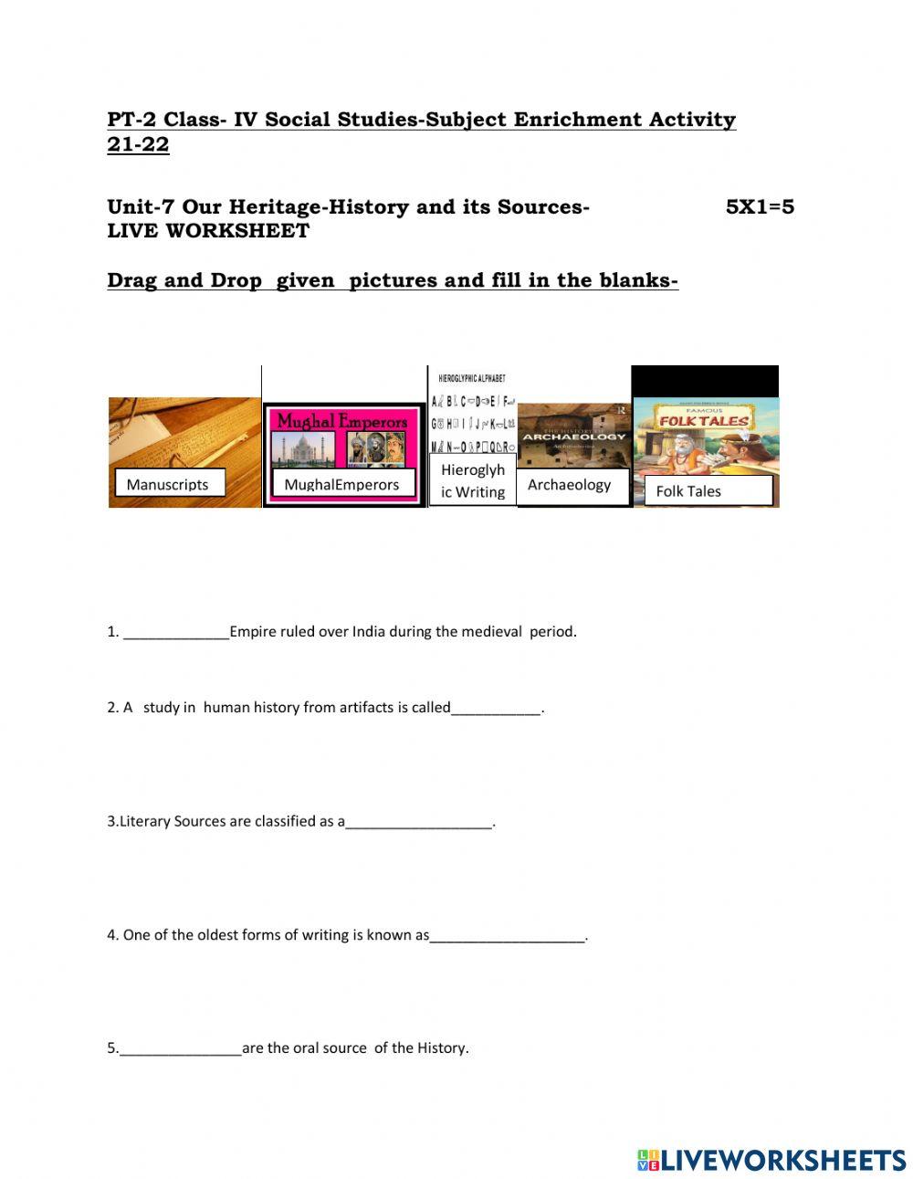 History & it's sources