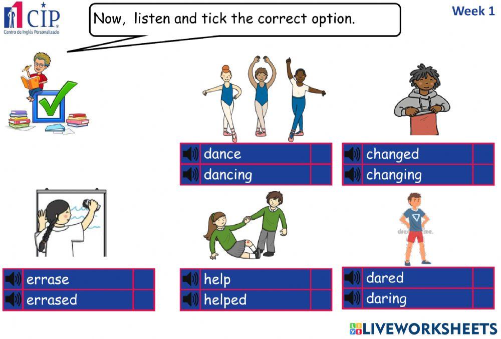 KIDS Verbs Week 1