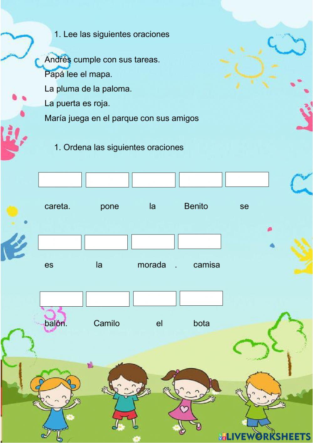 Ejercicios de lecto escritura