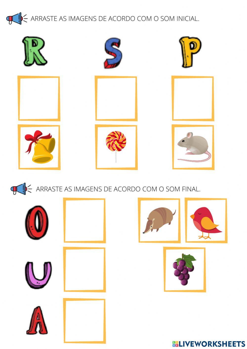 Consciência Fonológica (Fonemas e discriminação de som - palavras)