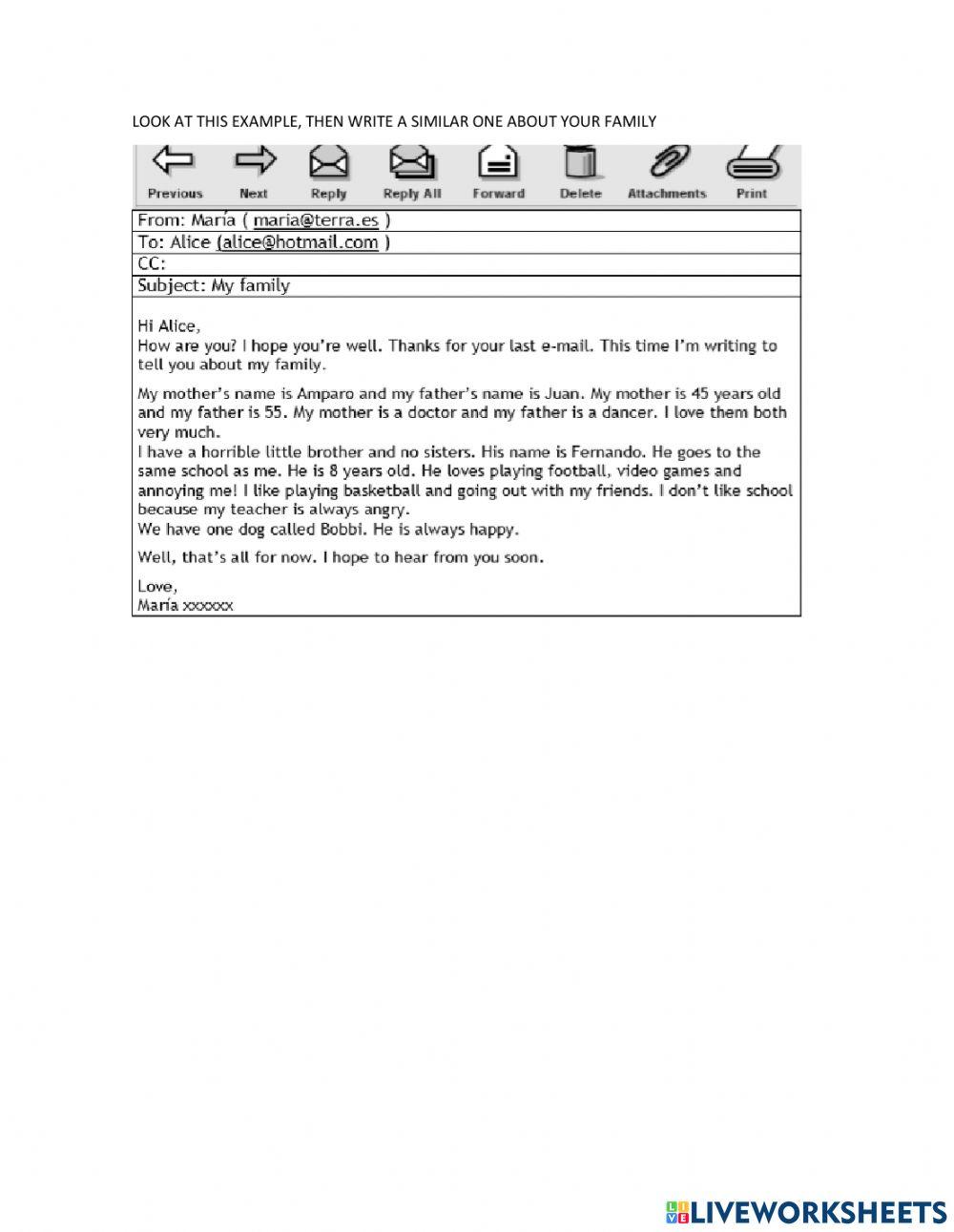 Describing a familyy