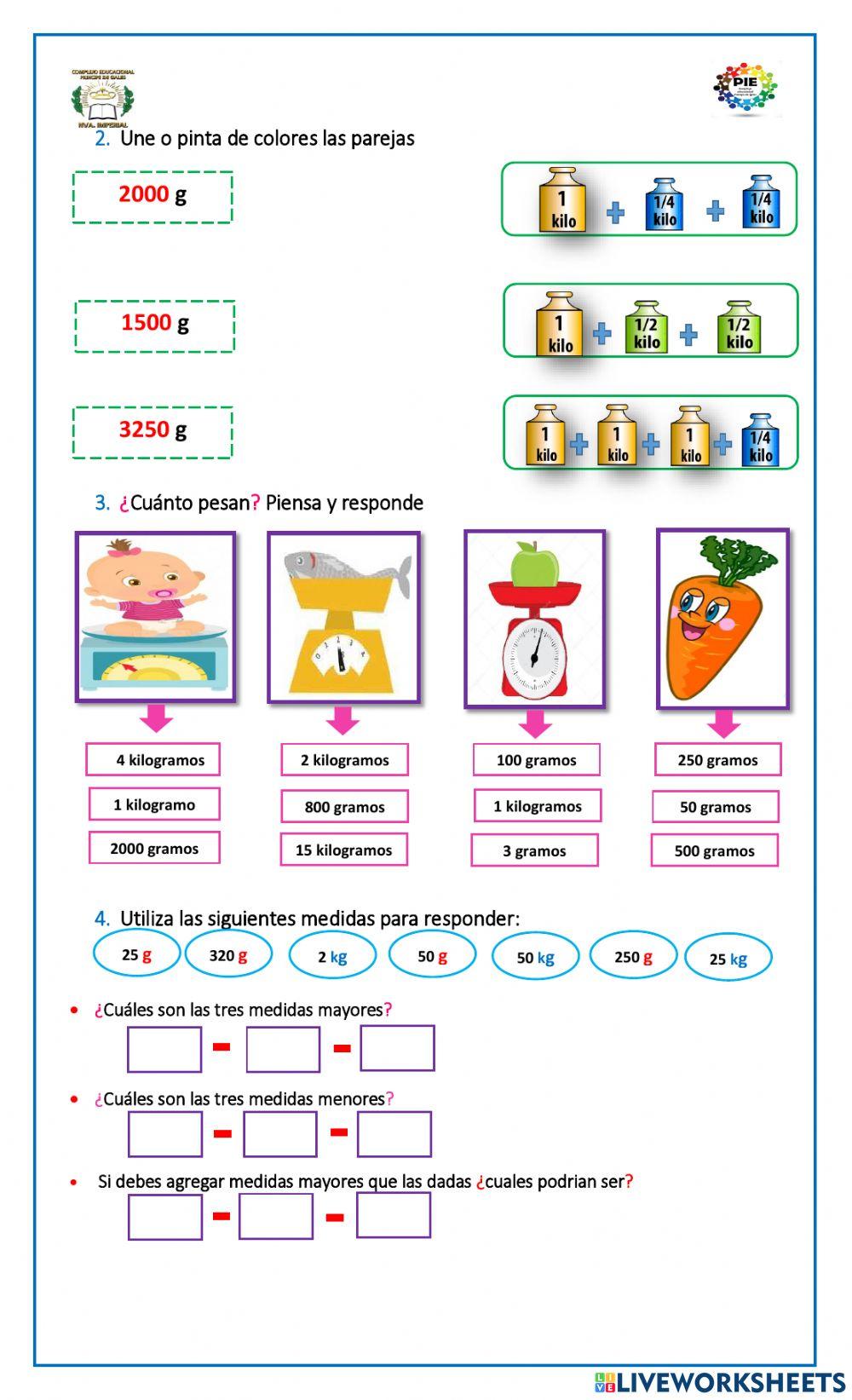Evaluacón masa y kilogramo