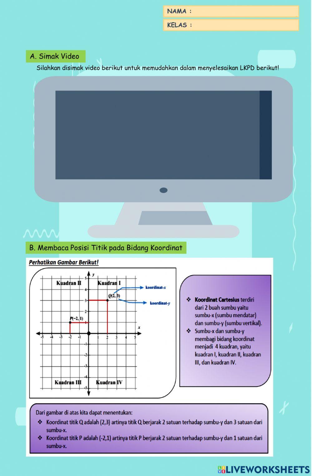 Lkpd posisi titik terhadap titik asal