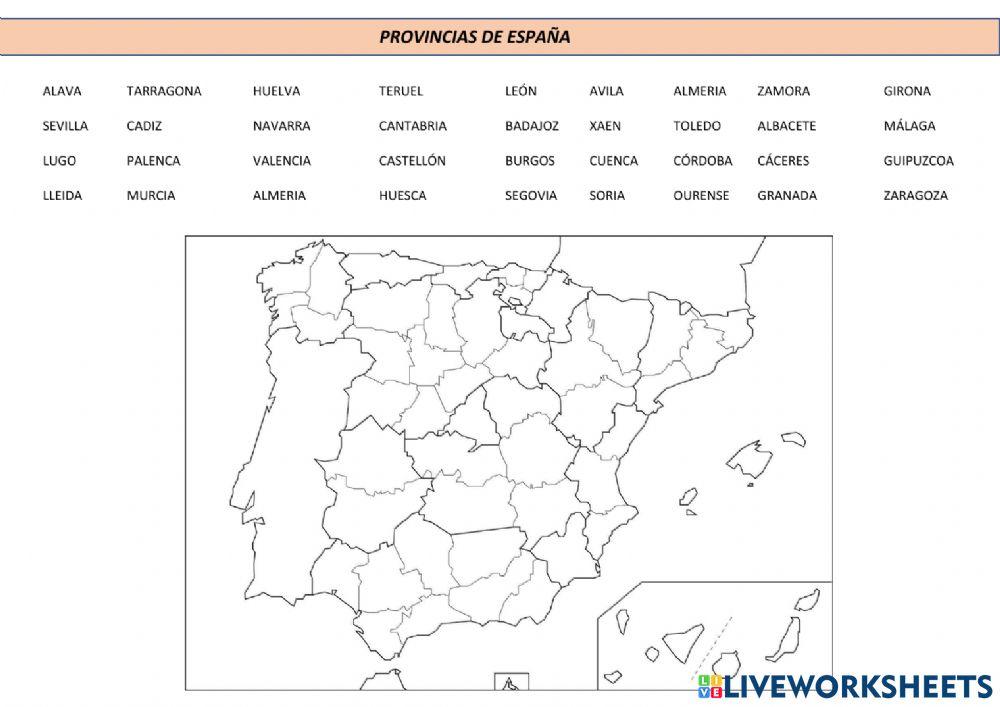 Localiza provincias de españa Localiza provincias de españa