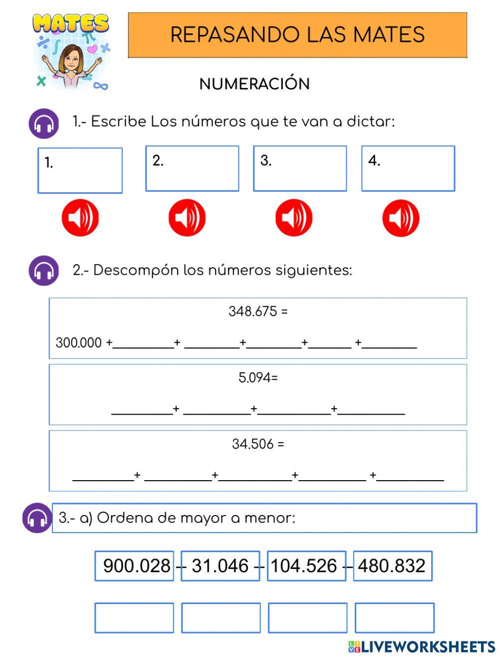 Prueba Inicial Matemáticas 5º