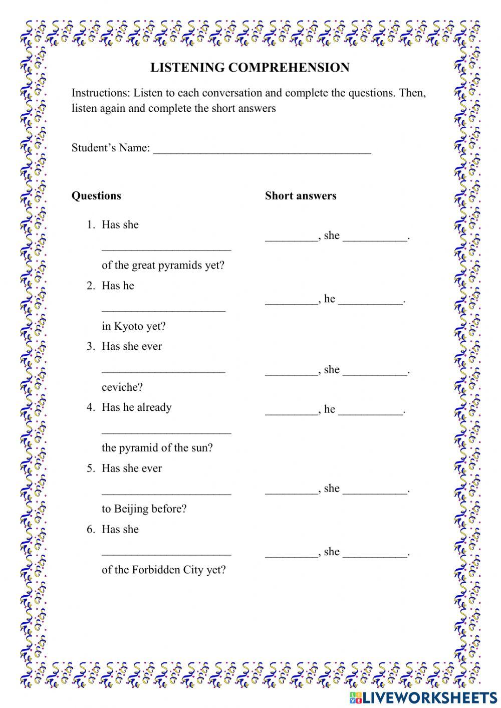 Greet a visitor to your country