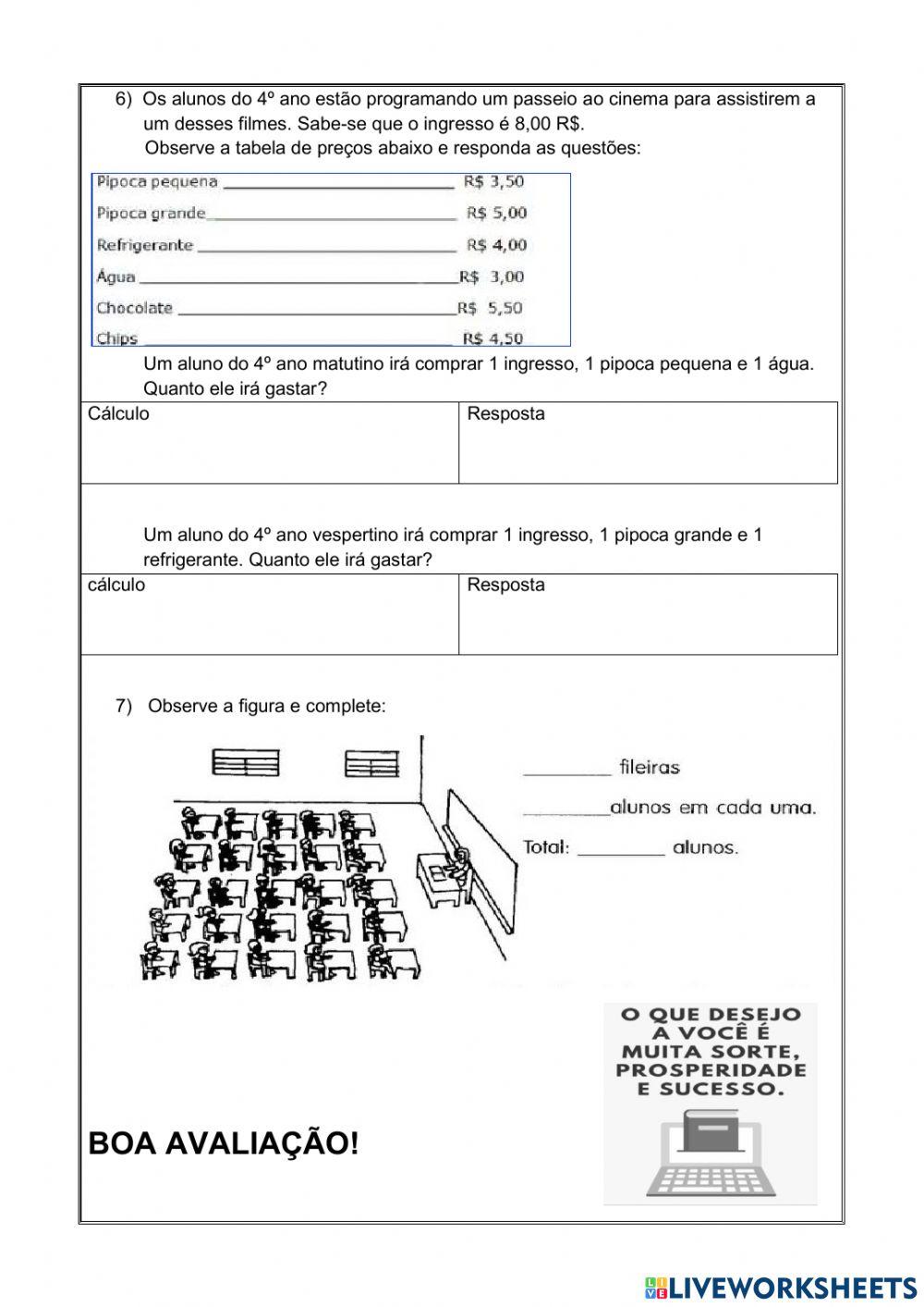 Atividade interdisciplinar
