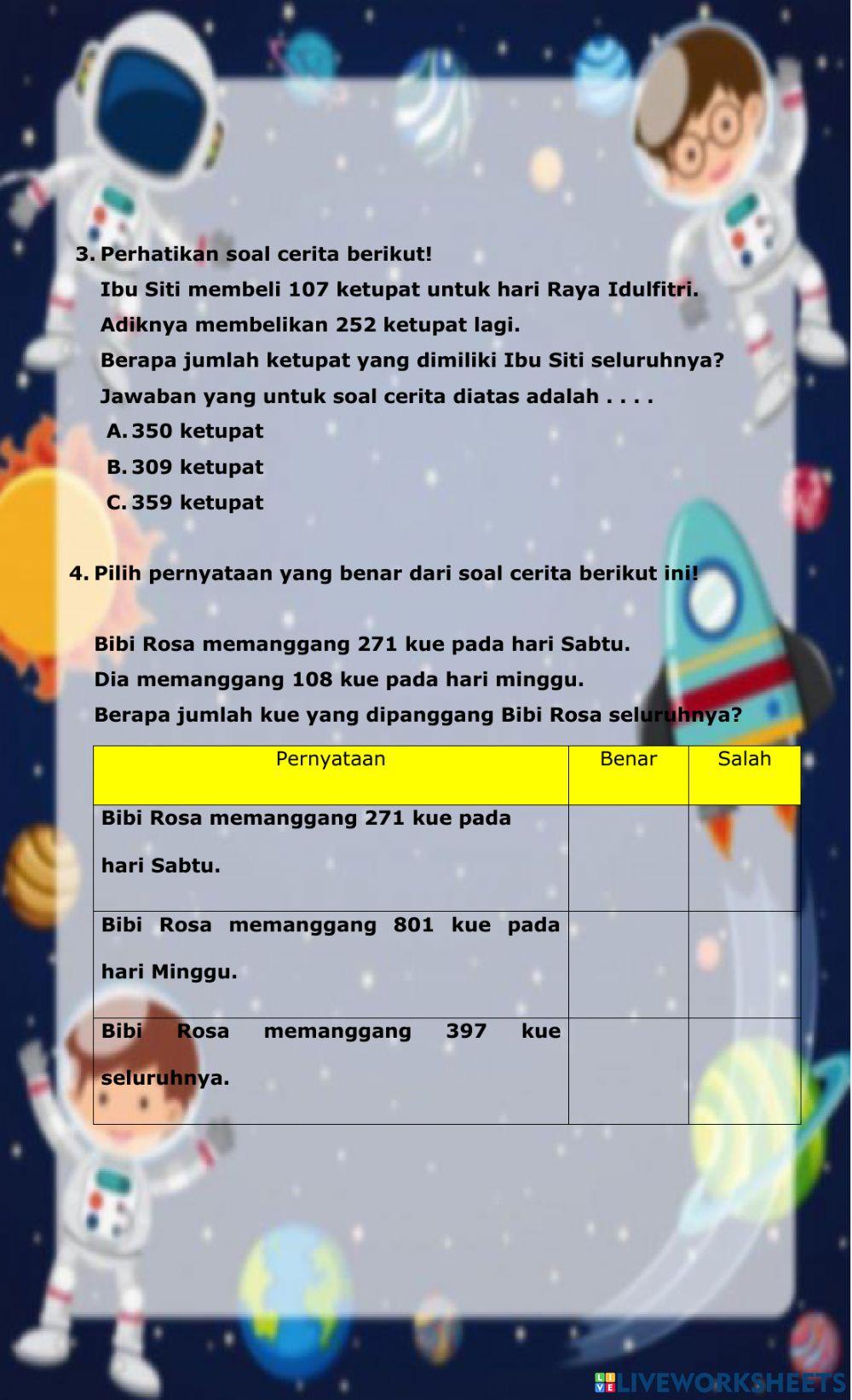 Penjumlahan Sederhana Sampai 1000