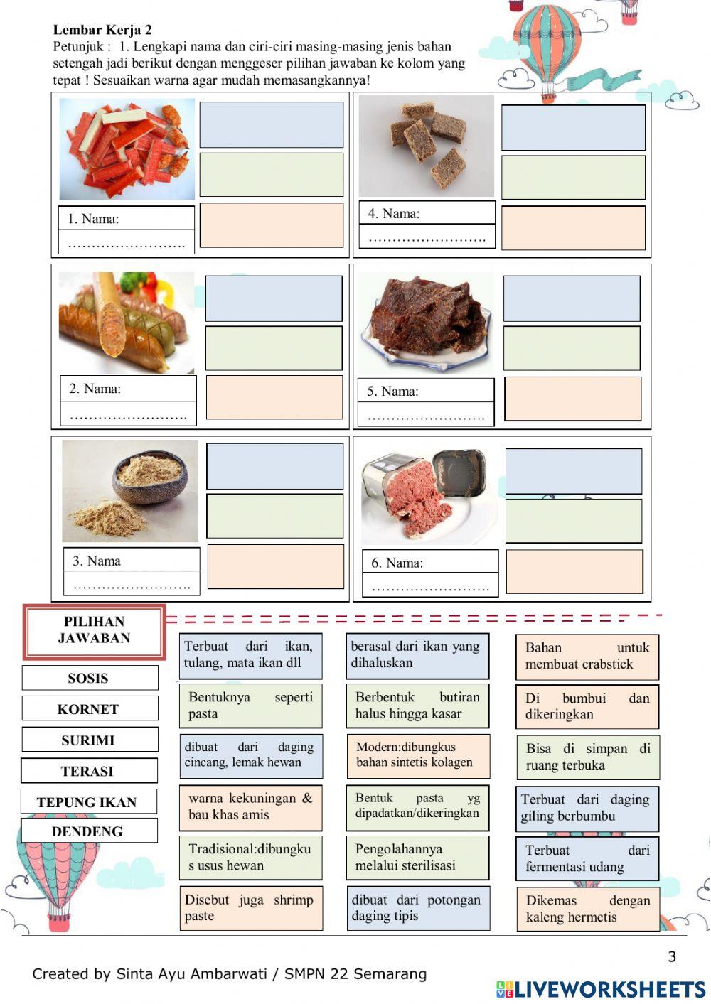 Lkpd jenid dan karakteristik bahan setengah jadi hewani