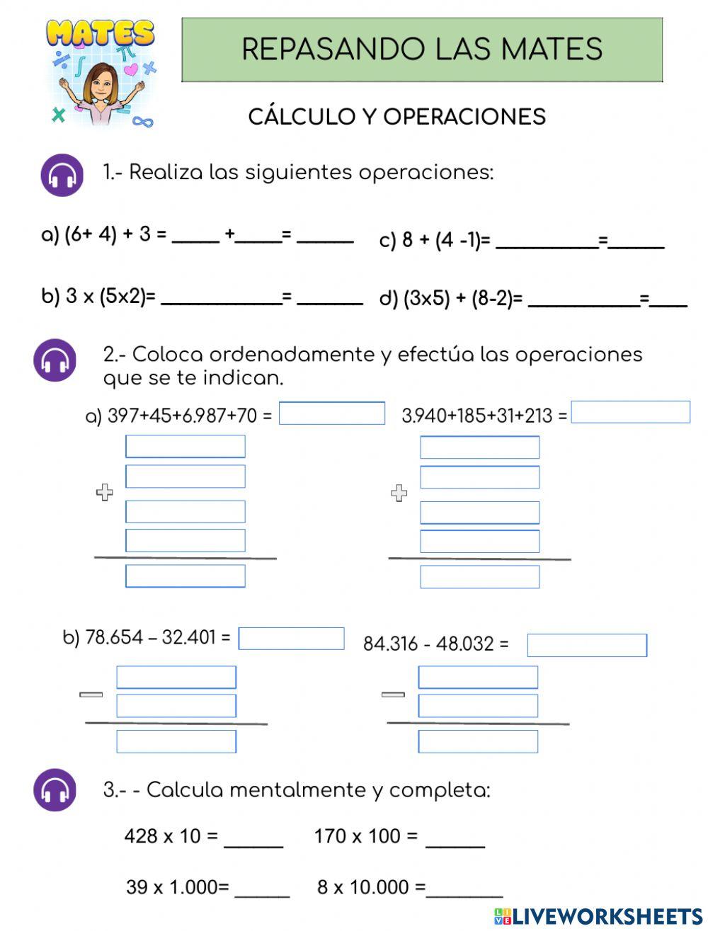 Prueba Inicial Matemáticas 5º parte 2