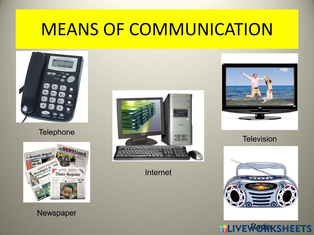 Means of communication online pdf activity | Live Worksheets