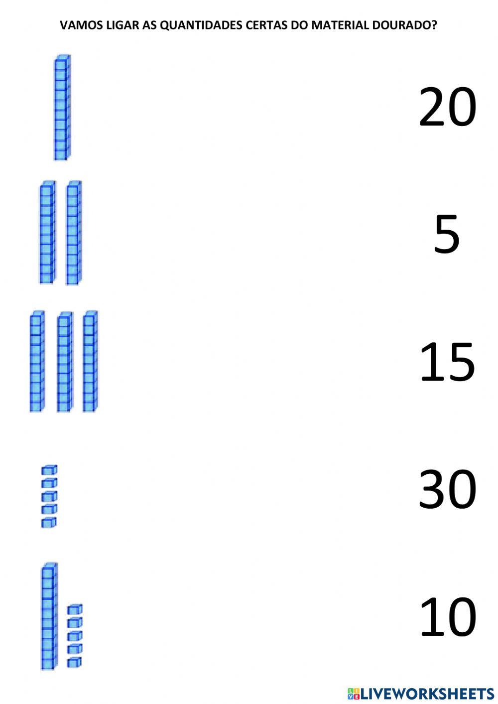 Material dourado exercícios