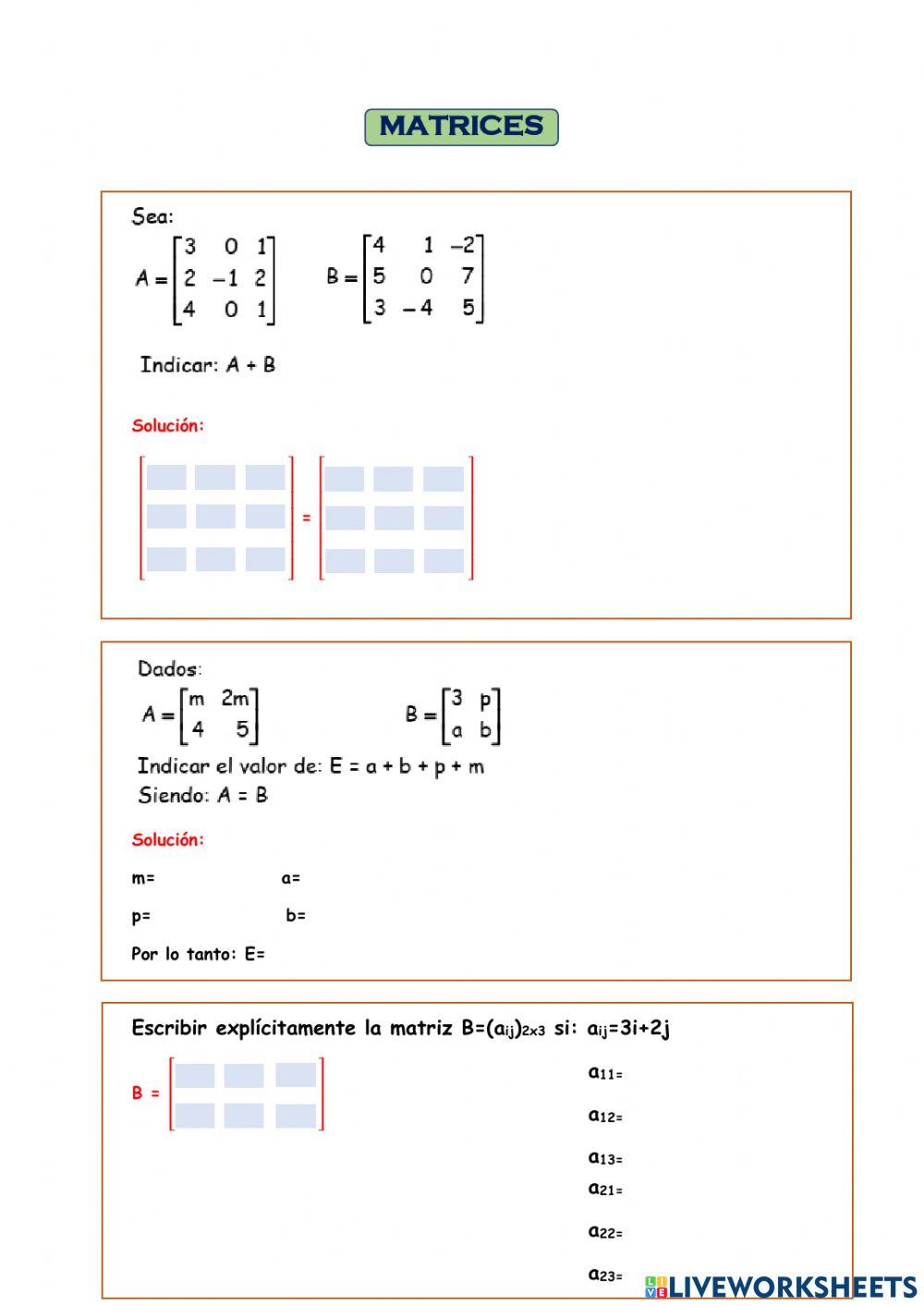 Matrices Matrices