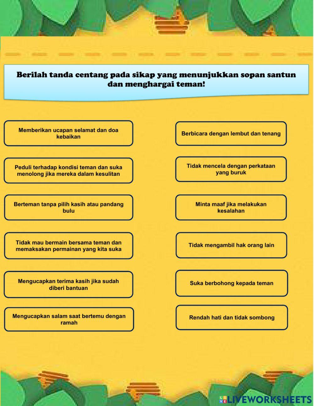 Sikap Terpuji Terhadap Sesama