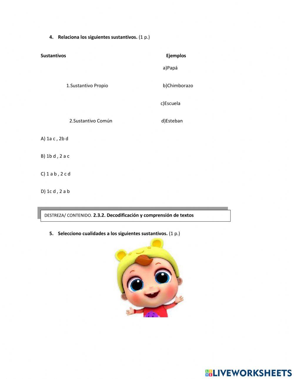 Evaluación diagnóstica Lenguaje