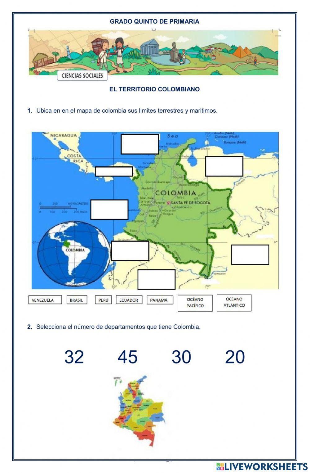 EL TERRITORIO COLOMBIANO - POSICIÓN GEOGRÁFICA Y ASTRONÓMICA