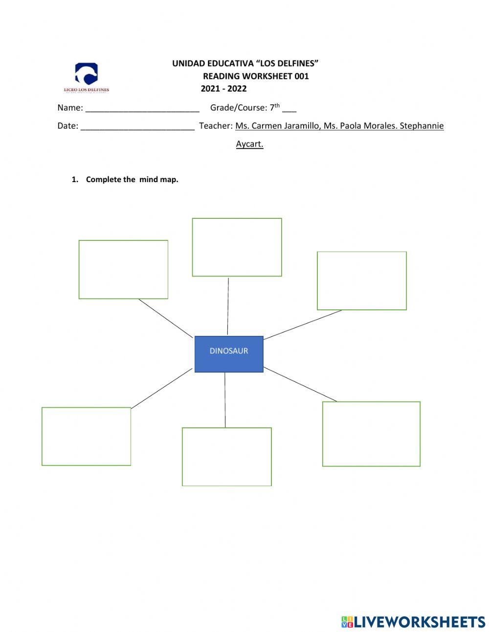 Reading Worksheet 001 7th
