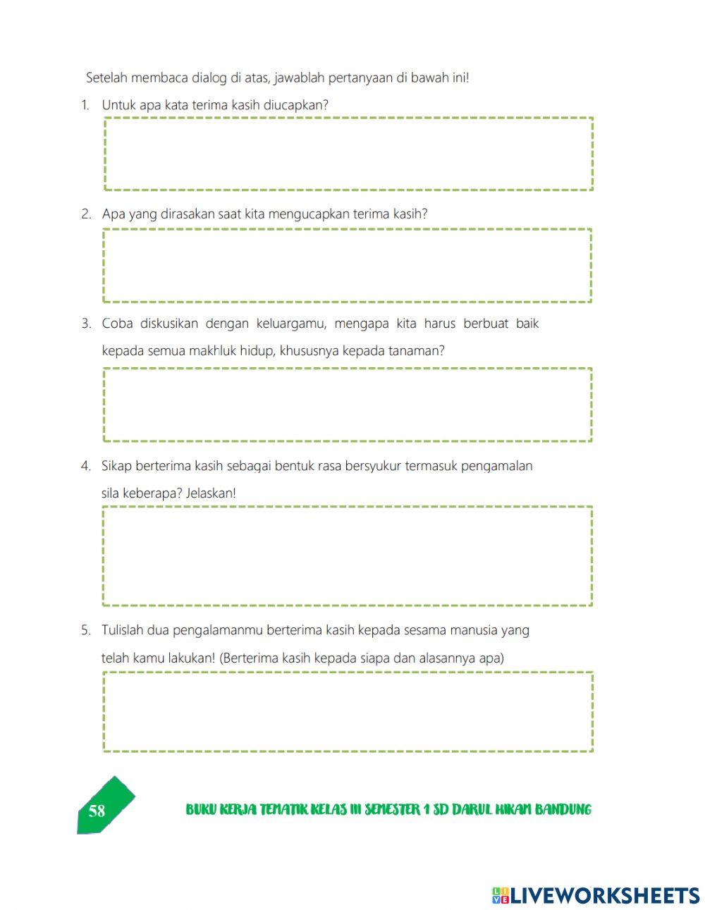 Terima kasih sebagai rasa bersyukur