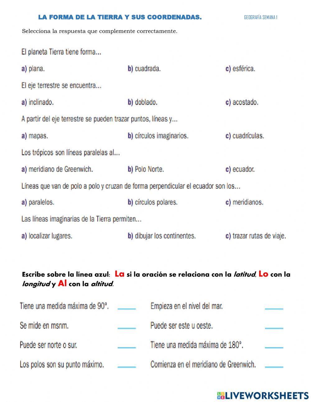 Forma de la tierra y coordenadas