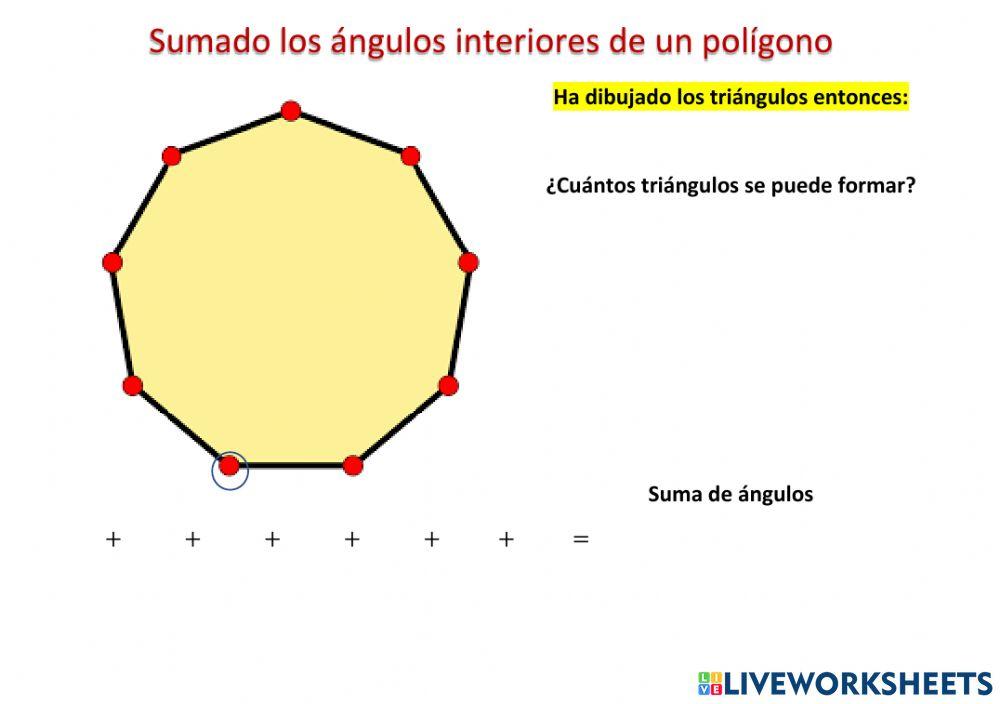 Suma de los ángulos interiores de un polígono 9