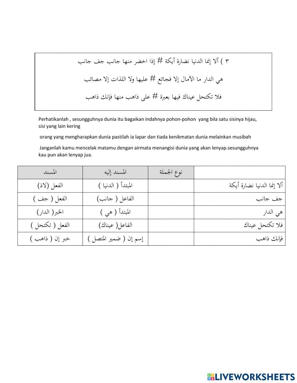 مير الجمل الخبرية من الجمل الإنشائية