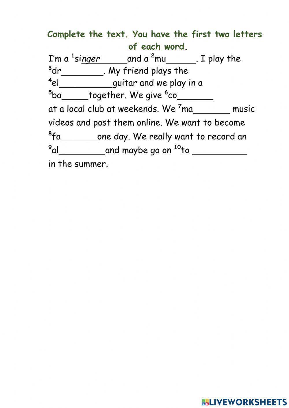 Prepare A2 unit 3 vocabulary