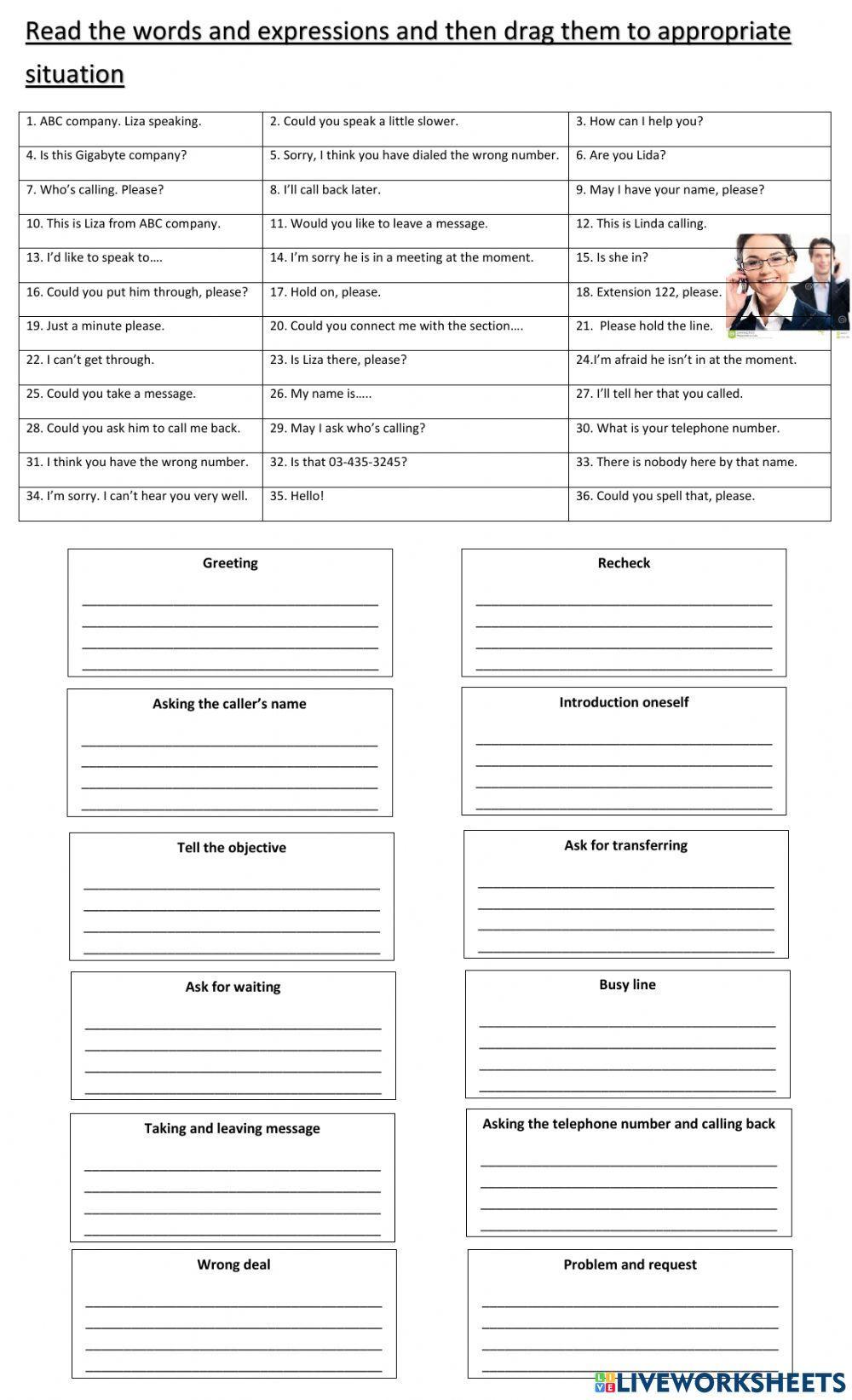 Expressions on the phone