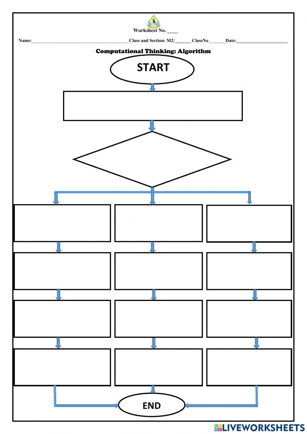 Algorithm | Free Interactive Worksheets | 1395886