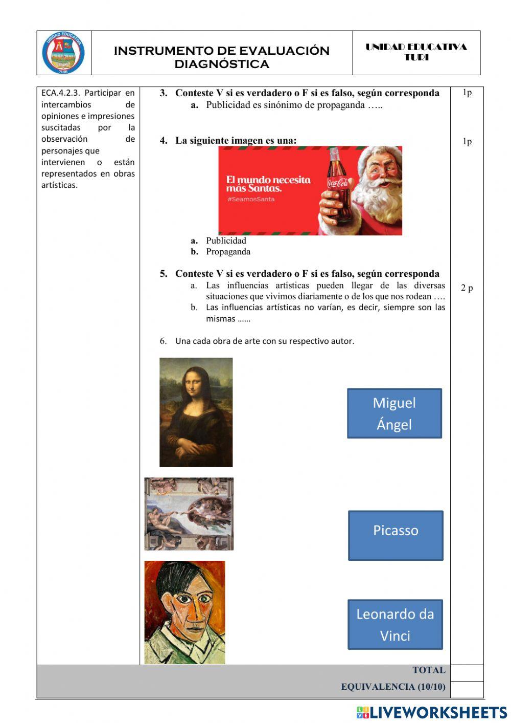 Prueba de diagnóstico de ECA